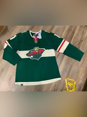 New Adidas Minnesota Wild Zack Parise #11 Primegreen Home Jersey HD1292 Size 52